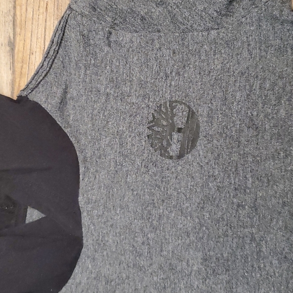 Timberland long sleeve hooded crew neck heavyweight knit top tshirt - Picture 3 of 7